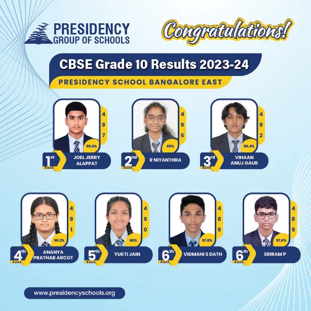 Our 10th Results - Presidency School bangalore East