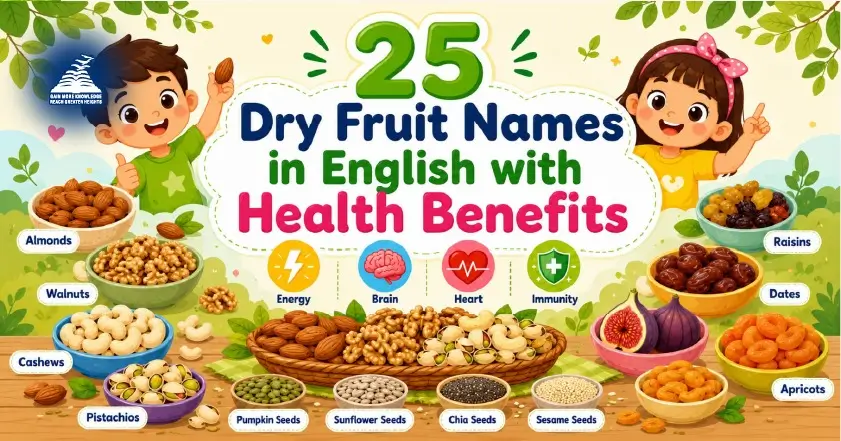 List of 25 Dry Fruits to maintain Good Health- Presidency School Banashankari.